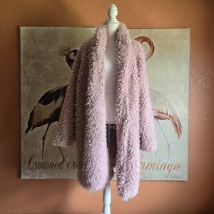 Wild Fable Faux Fur Fuzzy Coat Jacket 1X Rose Pink Eras Tour Lavender Haze